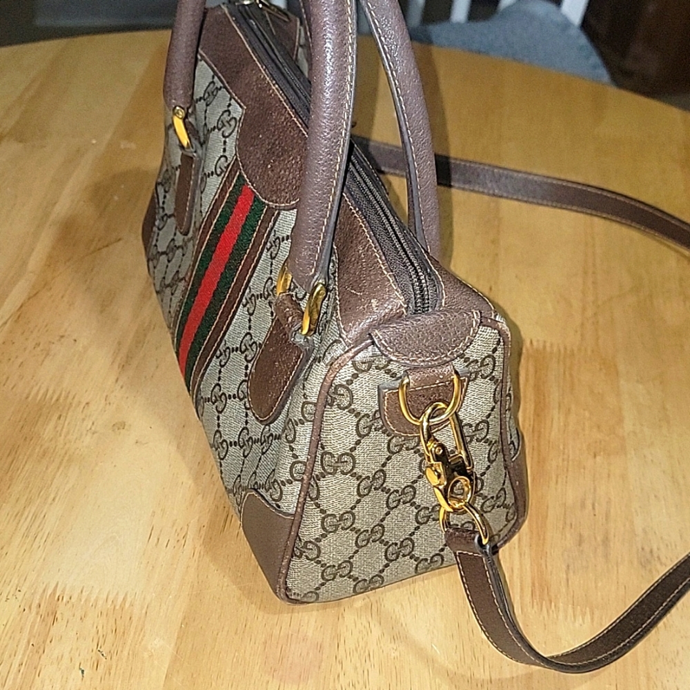 💯 Authentic  Gucci Sherry Line Boston Bag - Picture 5 of 16